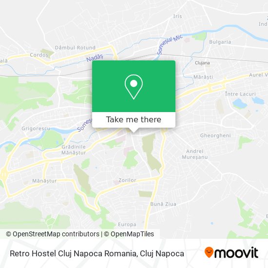 Retro Hostel Cluj Napoca Romania map