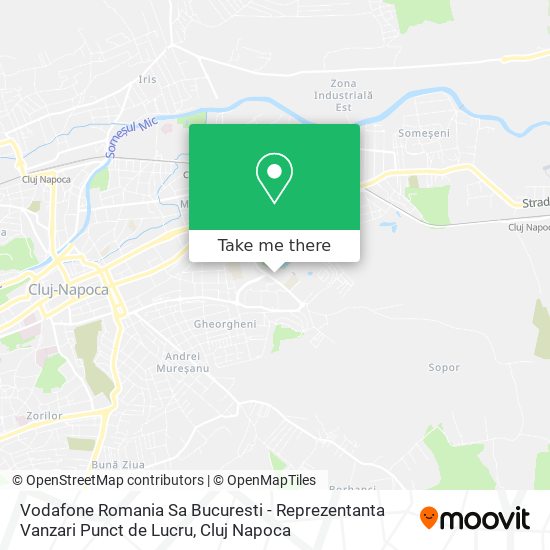 Vodafone Romania Sa Bucuresti - Reprezentanta Vanzari Punct de Lucru map