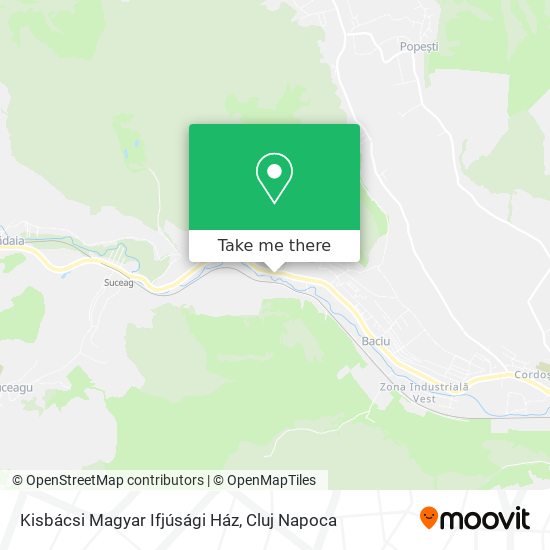 Kisbácsi Magyar Ifjúsági Ház map