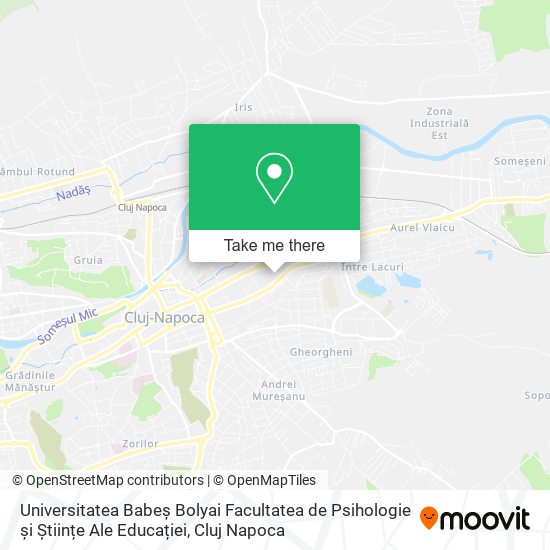 Universitatea Babeș Bolyai Facultatea de Psihologie și Științe Ale Educației map