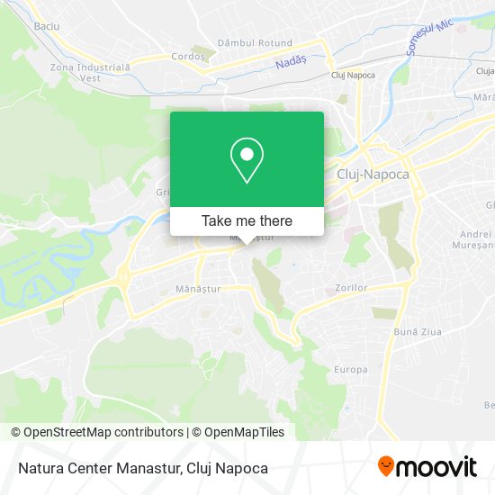 Natura Center Manastur map