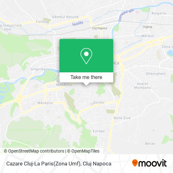 Cazare Cluj-La Paris(Zona Umf) map