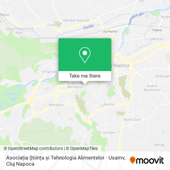 Asociația Știința și Tehnologia Alimentelor - Usamv map