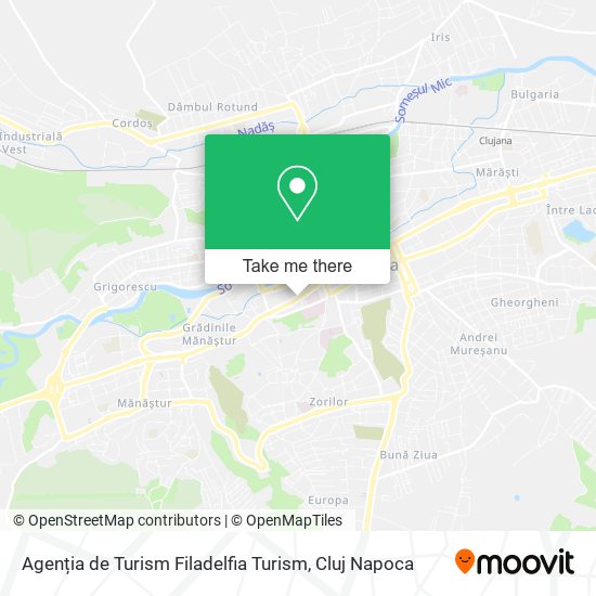 Agenția de Turism Filadelfia Turism map