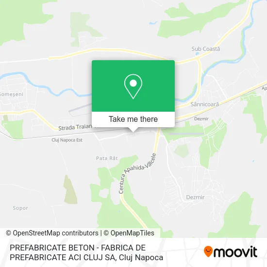 PREFABRICATE BETON - FABRICA DE PREFABRICATE ACI CLUJ SA map