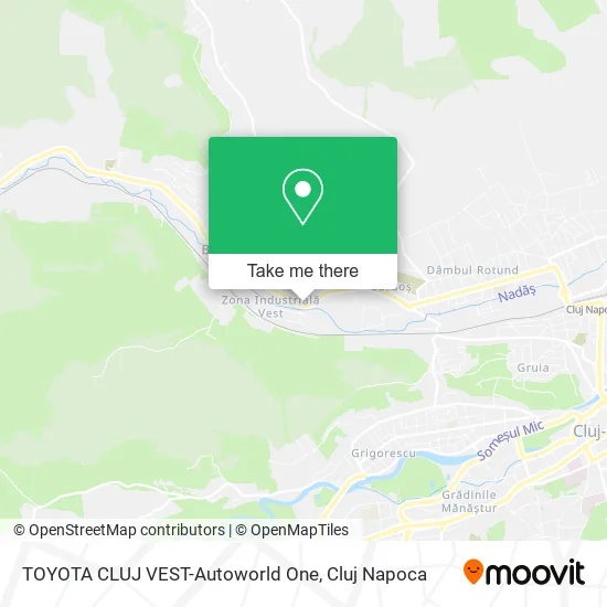 TOYOTA CLUJ VEST-Autoworld One map