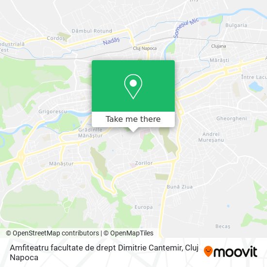 Amfiteatru facultate de drept Dimitrie Cantemir map