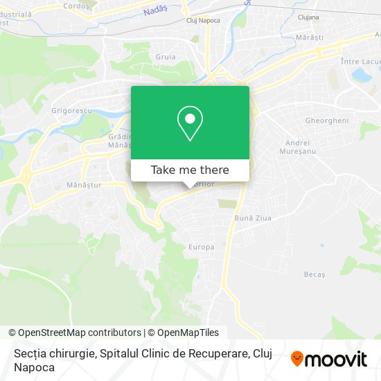 Secția chirurgie, Spitalul Clinic de Recuperare map