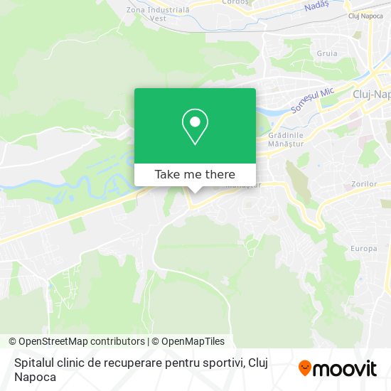 Spitalul clinic de recuperare pentru sportivi map