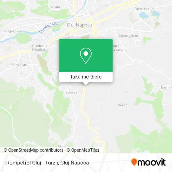 Rompetrol Cluj - Turzii map