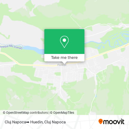 Cluj Napoca➡ Huedin map