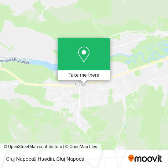 Cluj Napoca➡ Huedin map
