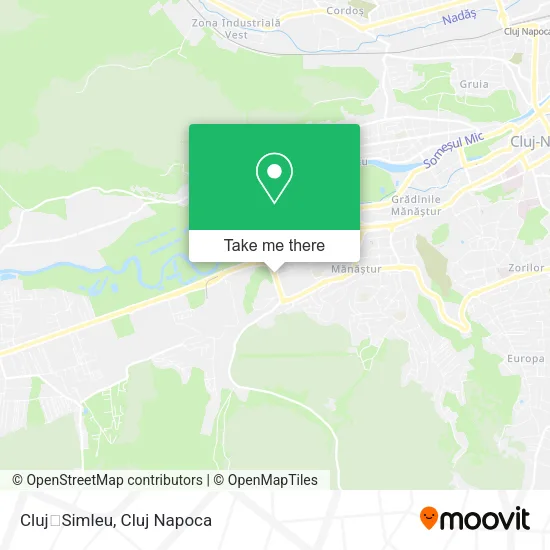 Cluj🔜Simleu map
