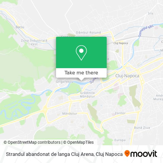 Strandul abandonat de langa Cluj Arena map