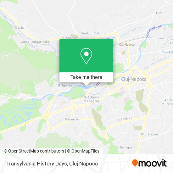 Transylvania History Days map