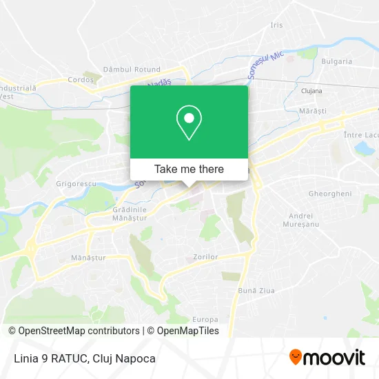 Linia 9 RATUC map