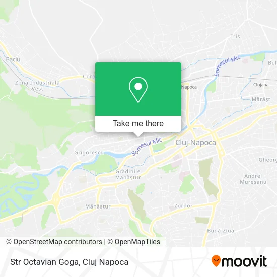 Str Octavian Goga map