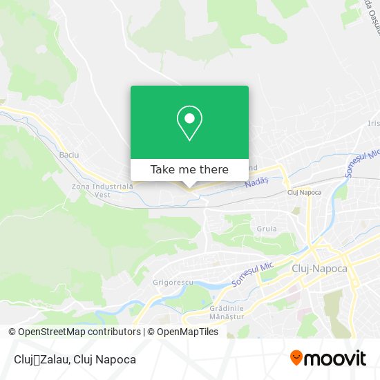 Cluj🔜Zalau map