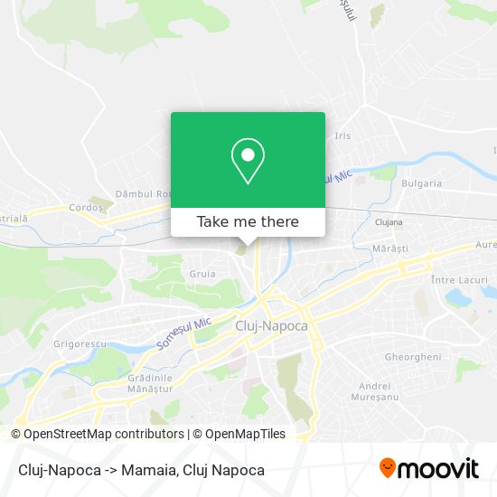 Cluj-Napoca -> Mamaia map