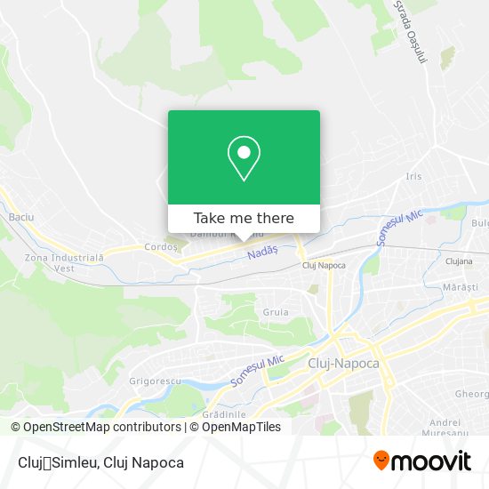 Cluj🔜Simleu map