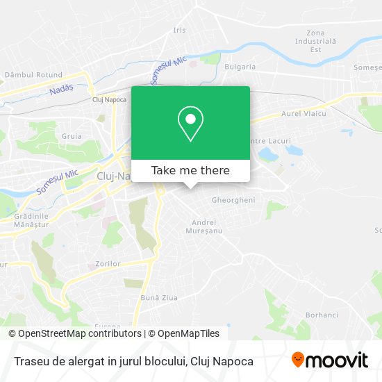 Traseu de alergat in jurul blocului map