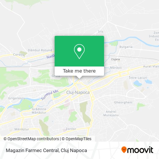 Magazin Farmec Central map