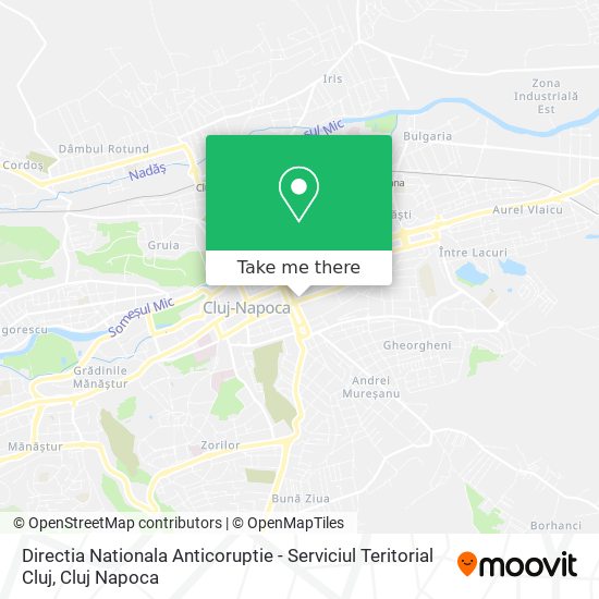 Directia Nationala Anticoruptie - Serviciul Teritorial Cluj map