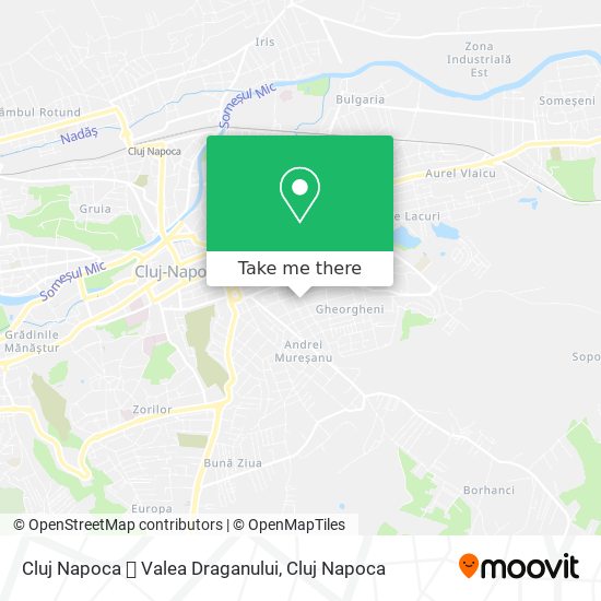 Cluj Napoca 🔜 Valea Draganului map