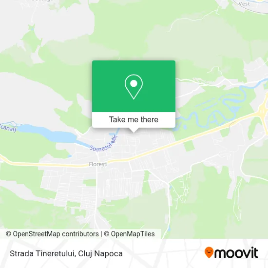 Strada Tineretului map