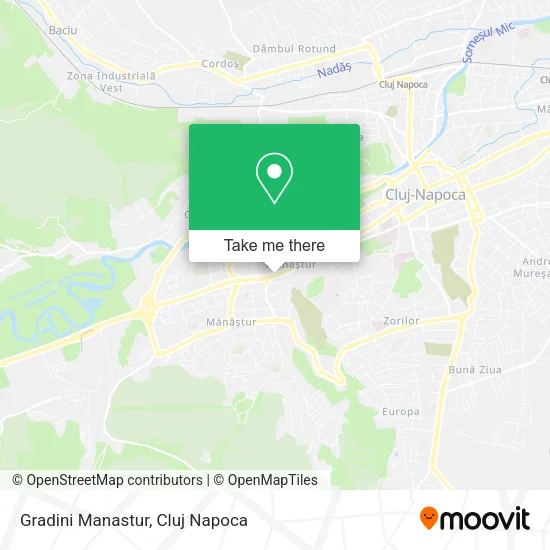 Gradini Manastur map