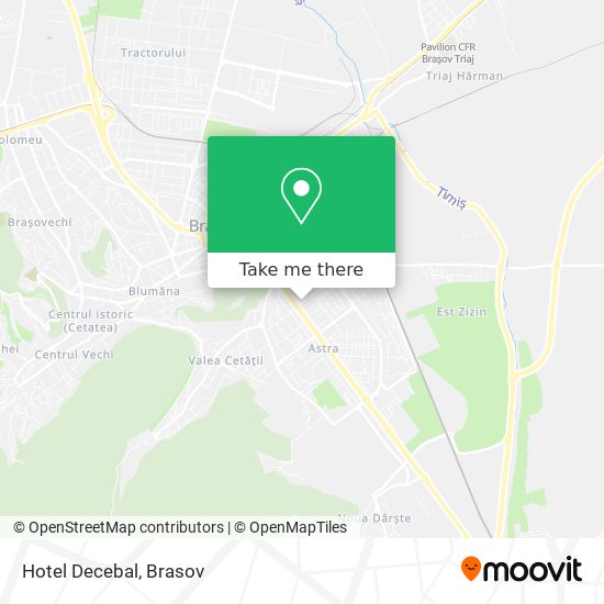 Hotel Decebal map