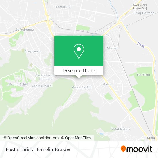 Fosta Carieră Temelia map