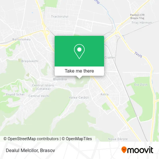 Dealul Melcilor map