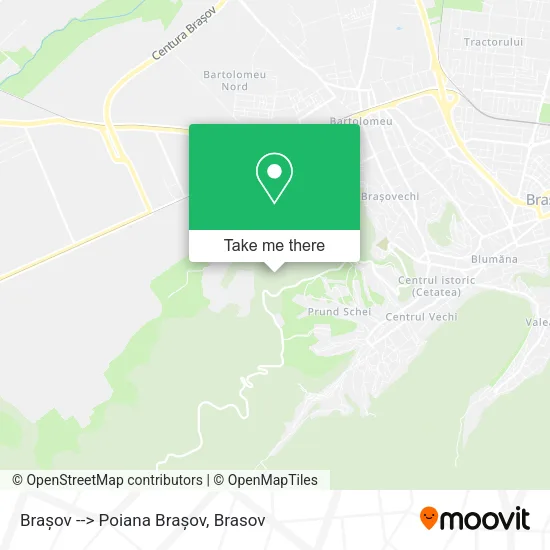 Brașov --> Poiana Brașov map