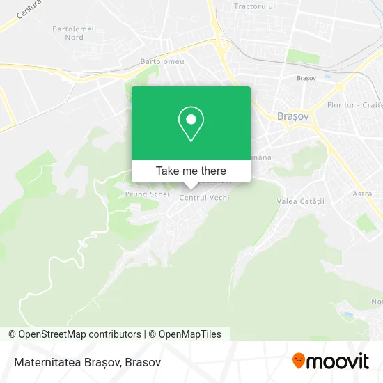 Maternitatea Brașov map