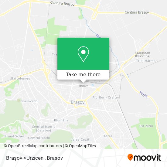Brașov->Urziceni map
