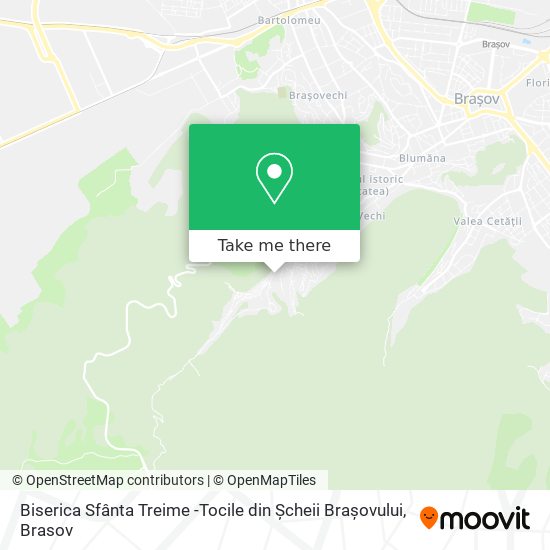 Biserica Sfânta Treime -Tocile din Șcheii Brașovului map
