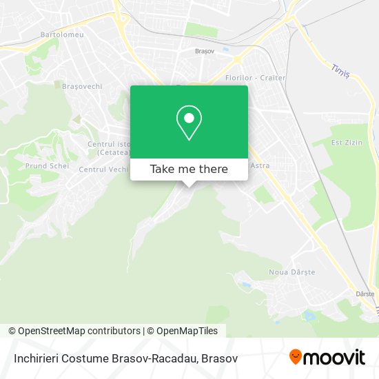 Inchirieri Costume Brasov-Racadau map