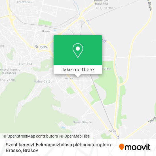 Szent kereszt Felmagasztalása plébániatemplom - Brassó map