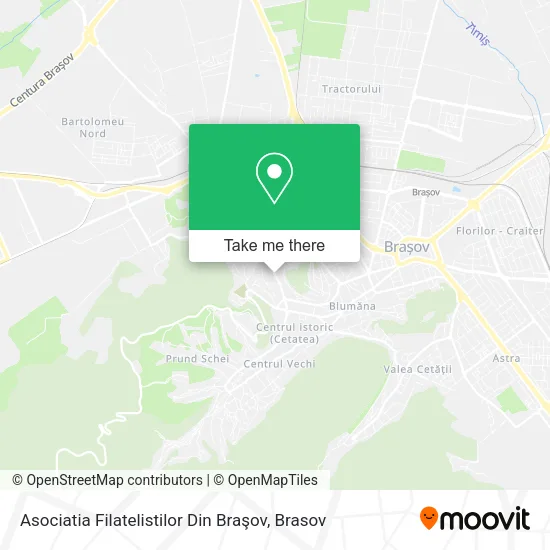 Asociatia Filatelistilor Din Braşov map