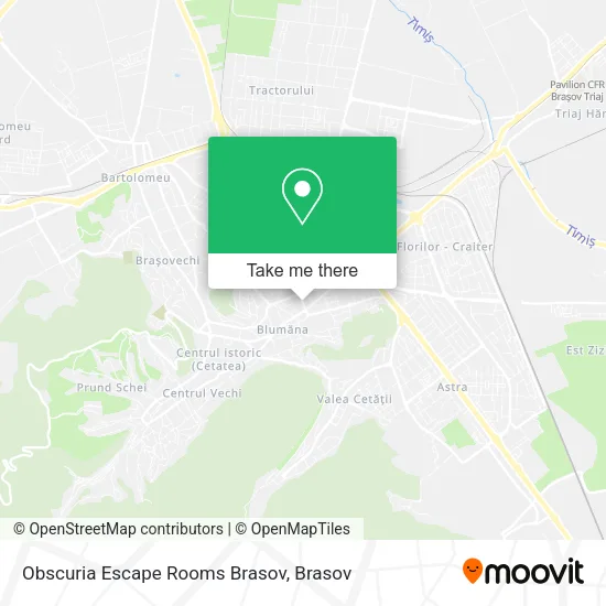 Obscuria Escape Rooms Brasov map