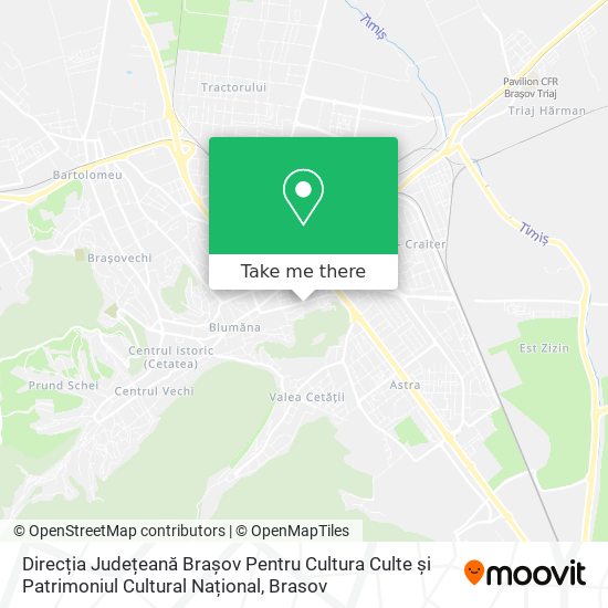 Direcția Județeană Brașov Pentru Cultura Culte și Patrimoniul Cultural Național map
