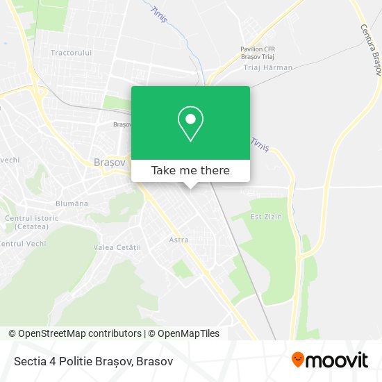 Sectia 4 Politie Brașov map