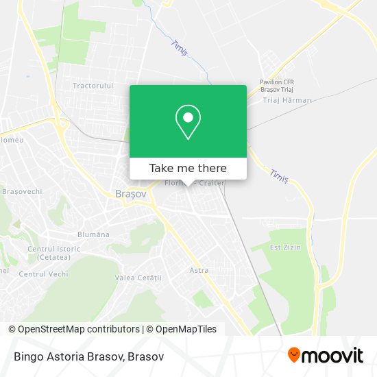 Bingo Astoria Brasov map