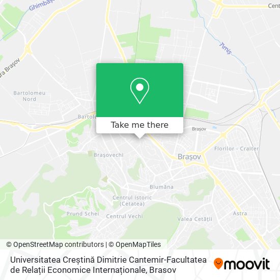 Universitatea Creștină Dimitrie Cantemir-Facultatea de Relații Economice Internaționale map