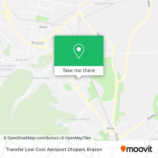 Transfer Low Cost Aeroport Otopeni map