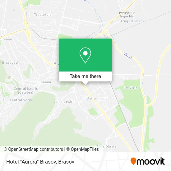 Hotel "Aurora" Brasov map