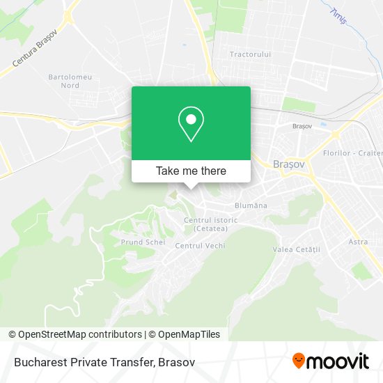 Bucharest Private Transfer map