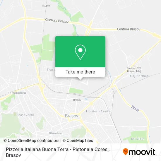 Pizzeria Italiana Buona Terra - Pietonala Coresi map