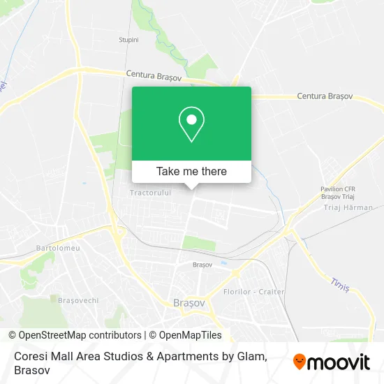 Coresi Mall Area Studios & Apartments by Glam map
